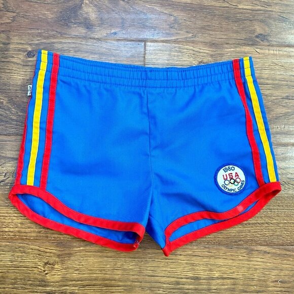 Vintage collectible Levi’s 1980 Olympic Games athletic shorts Kids M - Picture 1 of 6